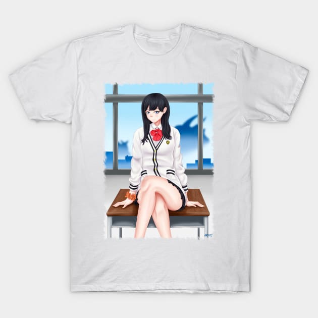 Rikka SSSS Gridman Background Jagged T-Shirt by Antonydraws